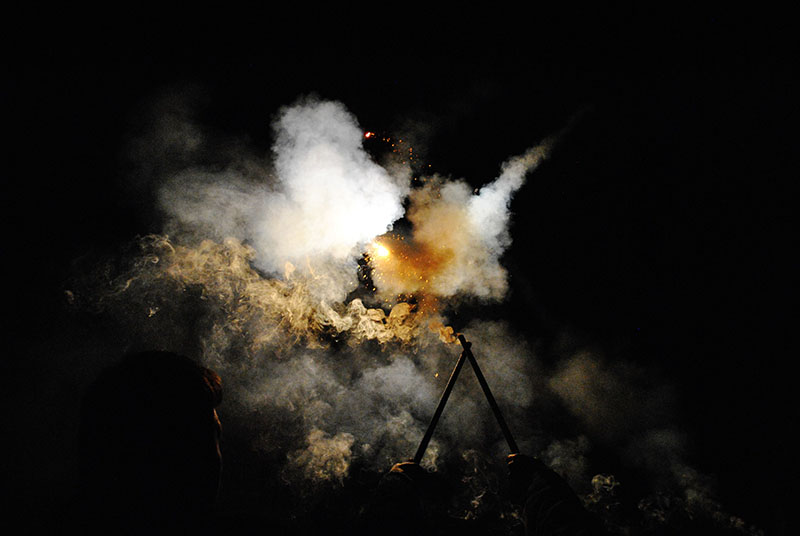 Smoke rising from burn pit in Iraq